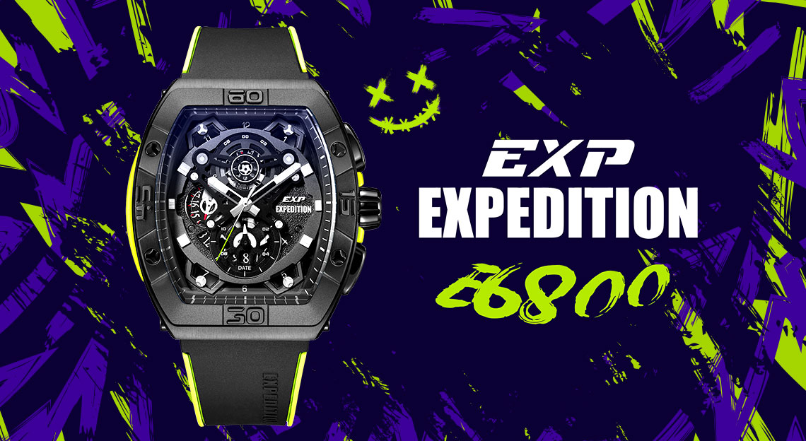 The New Expedition  Rubber Strap Chronograph Collection – Expedition E6800